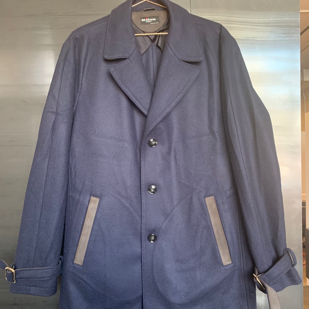 Kiton Napoli Mens Navy Peacoat